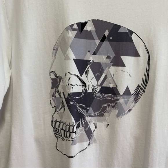 Robert Graham White Purple Gray Skull Leon Graphic Tee T-shirt - Picture 6 of 13